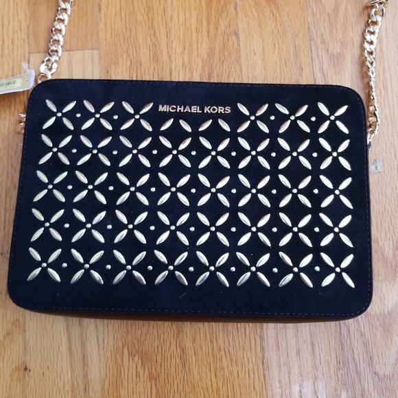 Michael Kors Handbags - Nwt Michael Kors crossbody with gold beading